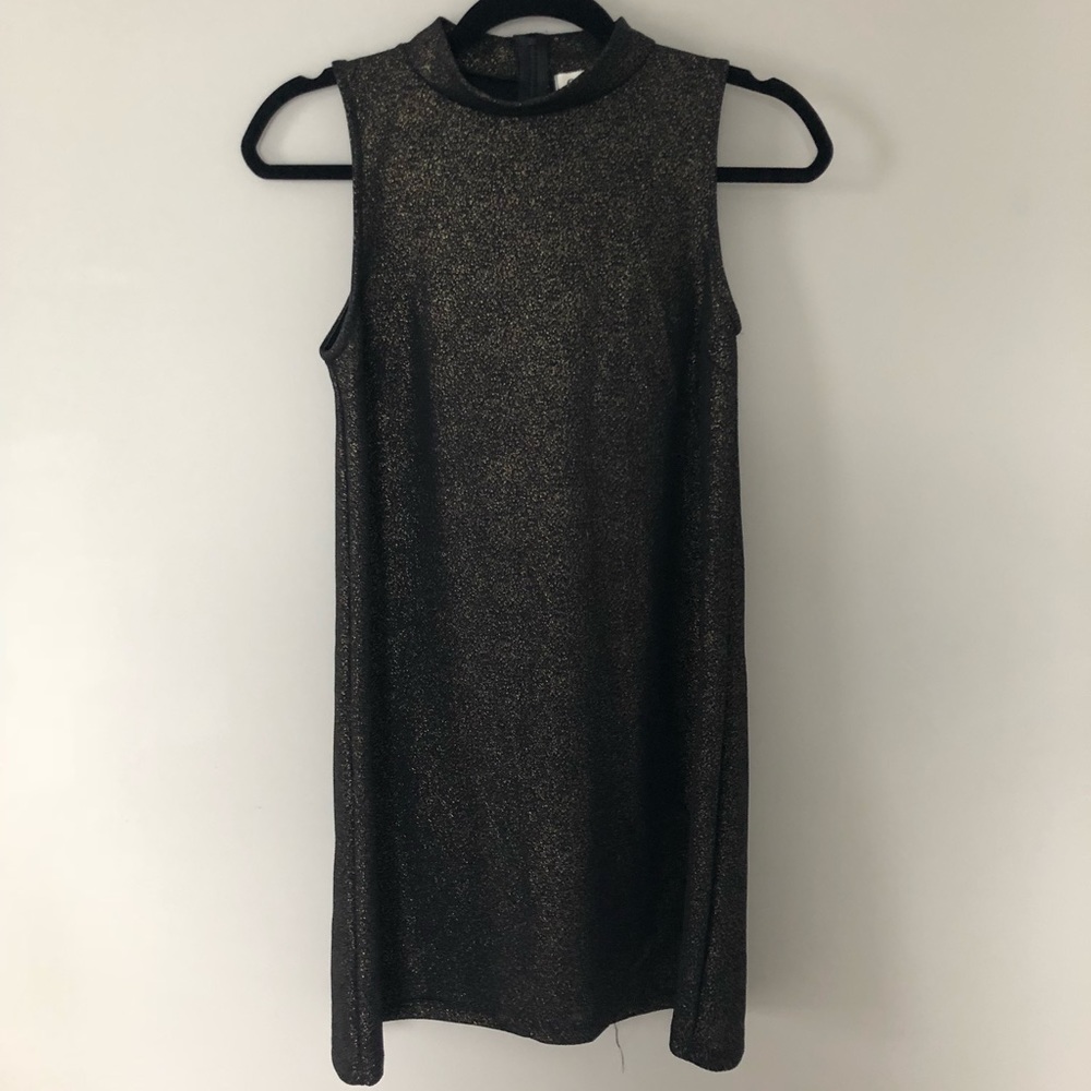 Black and Gold Lightly Sparkled Dress